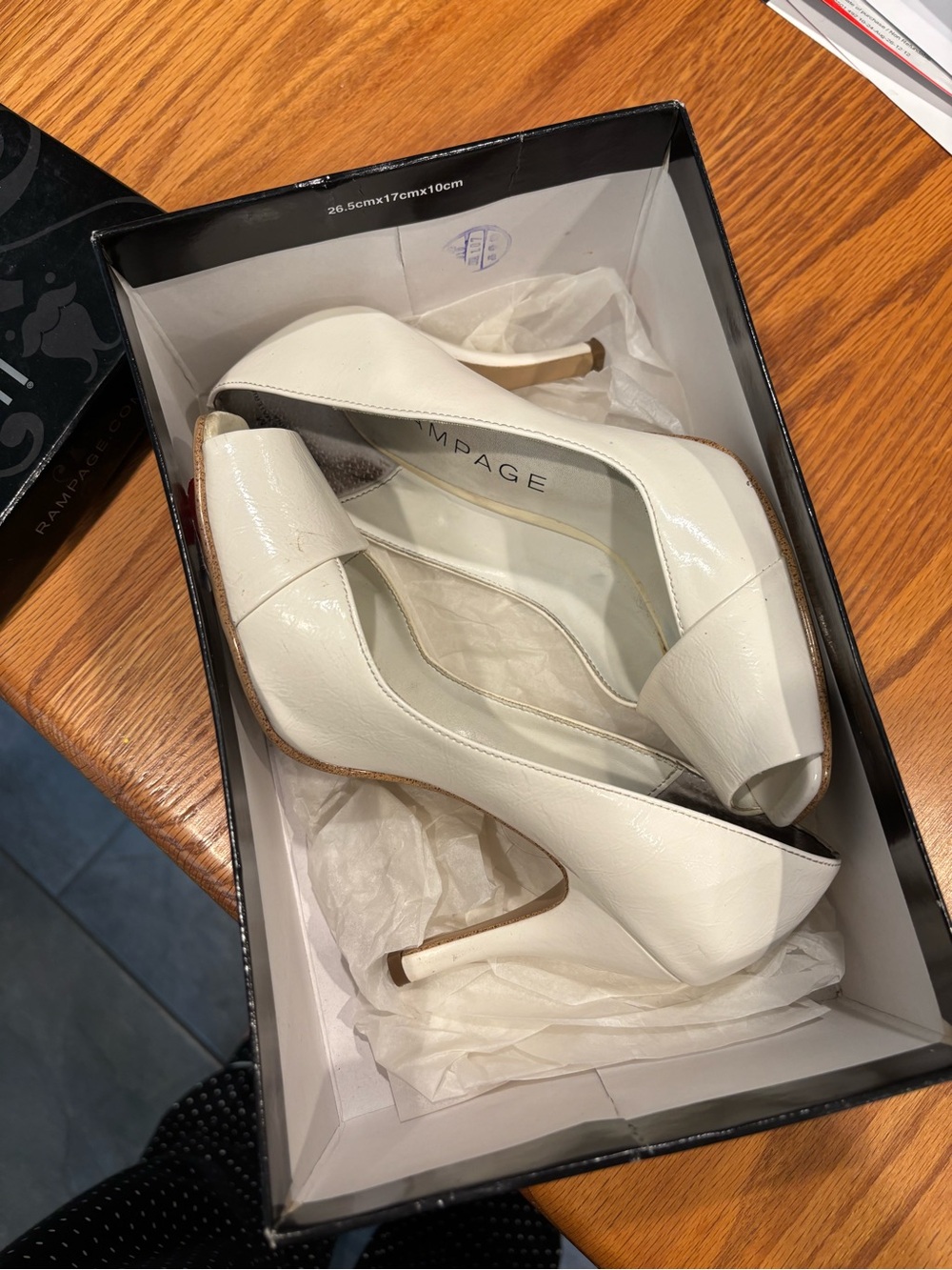 Women’s Rampage White Peep-Toe High Heels Patent White size 6